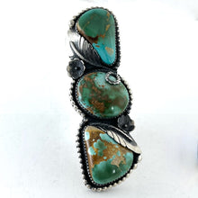 Load image into Gallery viewer, Large Three Stone Ring<br>By Marcus Chavez<br>Size: 9