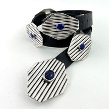 Load image into Gallery viewer, Lapis & Sterling Concho Belt<br>By Dennis Bird