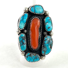 Load image into Gallery viewer, Coral & Turquoise<br>By Orville Tsinnie<br>Size: 9.5