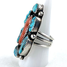 Load image into Gallery viewer, Coral & Turquoise<br>By Orville Tsinnie<br>Size: 9.5