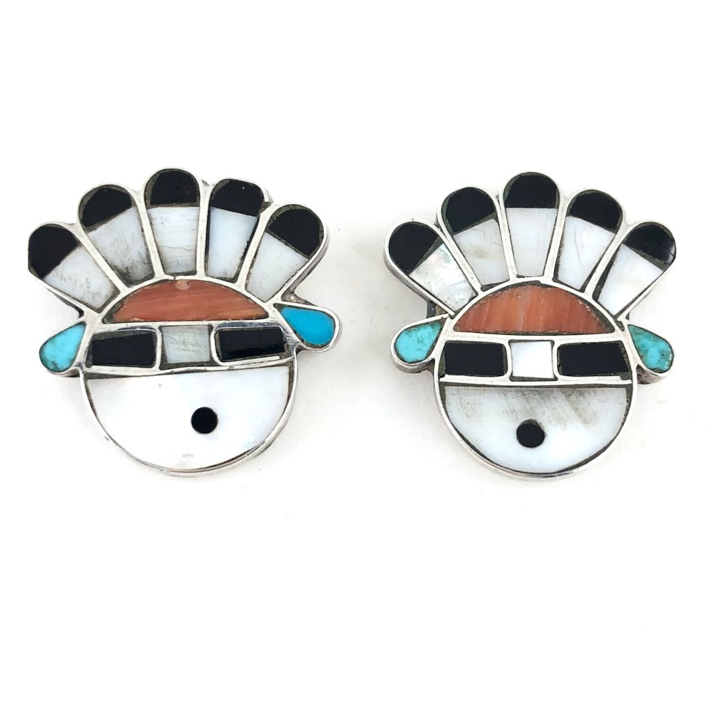 Vintage Zuni Sunface Earrings – Vicki Turbeville display picture 1