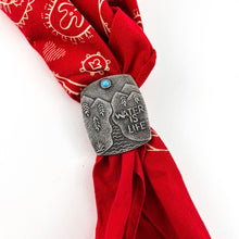 Load image into Gallery viewer, Water Is Life<br>Scarf Slide<br>By Lee Begay
