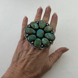 HUGE Flower Ring<br>By Reada Begay<br>Size: 10