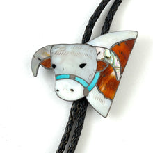 Load image into Gallery viewer, Steer Bolo Tie&lt;br&gt; By Helen and Lincoln Zunie
