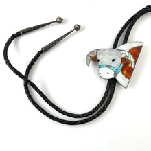 Load image into Gallery viewer, Steer Bolo Tie&lt;br&gt; By Helen and Lincoln Zunie
