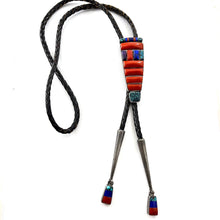 Load image into Gallery viewer, Inlay Bolo Tie<br>By Roger Tsabetsaye
