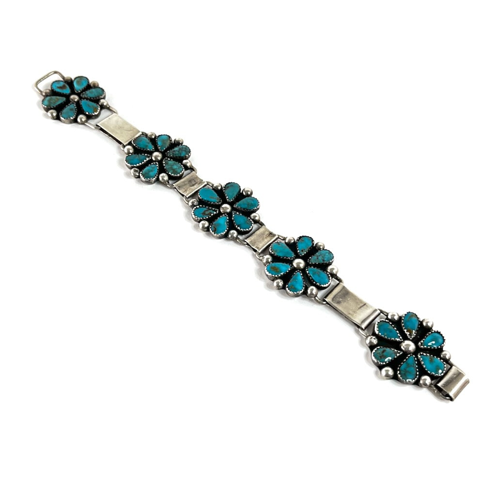 Vintage Flower Power Link Bracelet