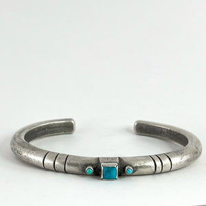 Ingot Silver With Royston Turquoise<br>Size: L