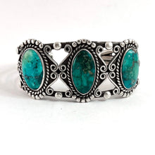 Load image into Gallery viewer, Vintage Ingot Three Stone Bracelet
