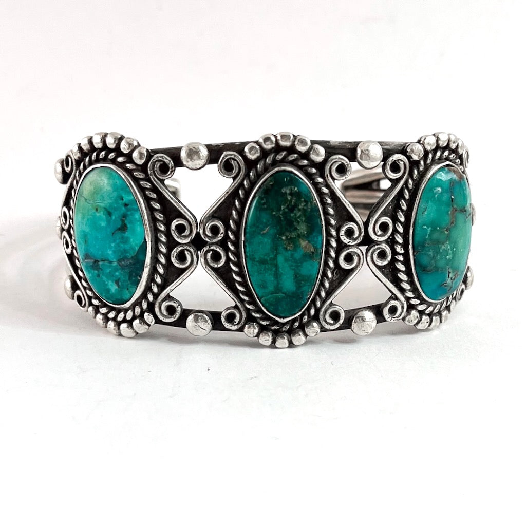 Vintage Ingot Three Stone Bracelet