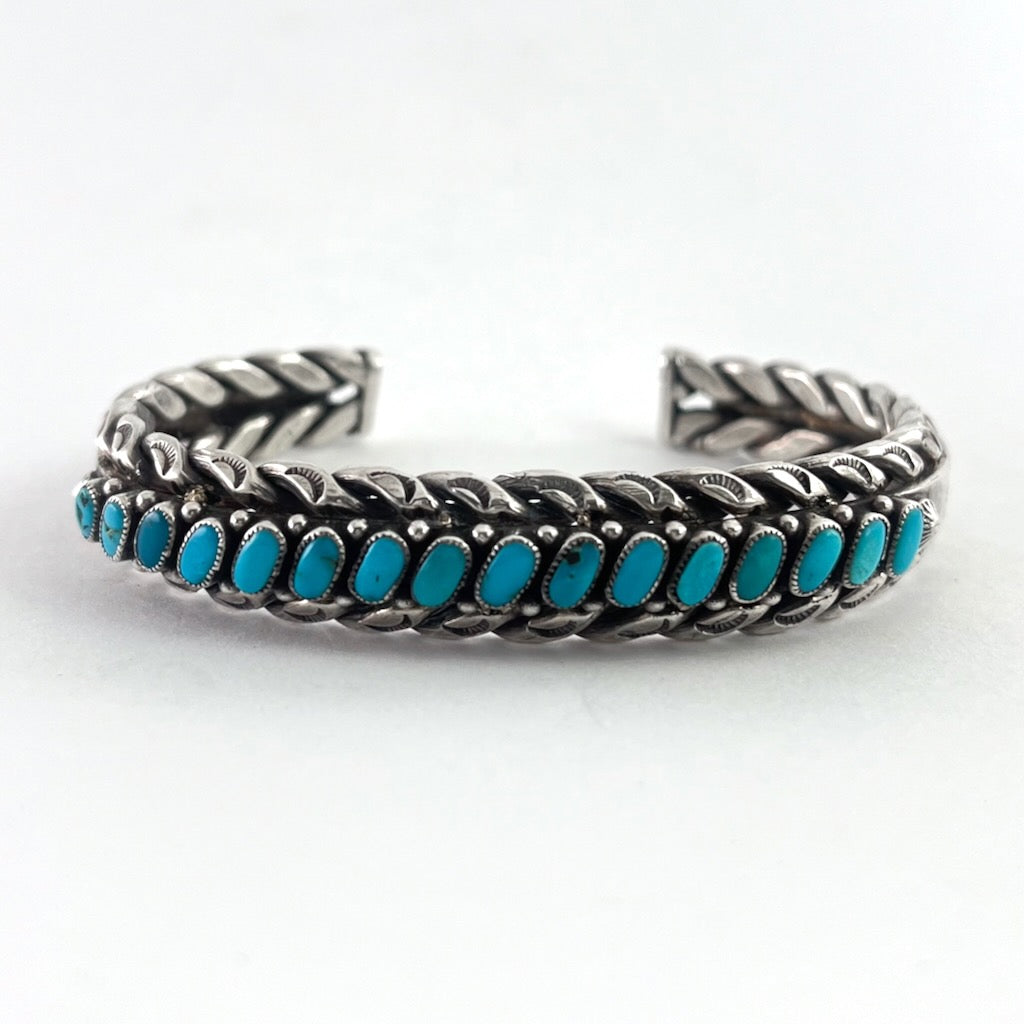 Vintage Heavy Stamped Twist Bracelet
