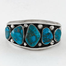 Load image into Gallery viewer, Vintage Morenci Turquoise Bracelet<br>By Esther Wood
