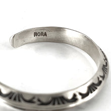Load image into Gallery viewer, Stamped Silver Bracelet&lt;br&gt;By Nora Bill

