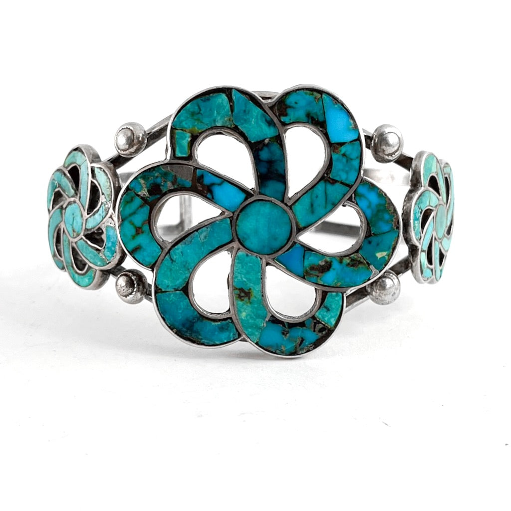 Vintage Blue Gem Inlay