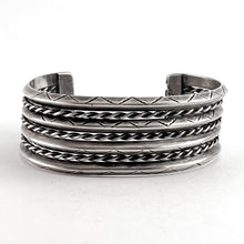 Load image into Gallery viewer, Vintage Four Row Sterling Bracelet
