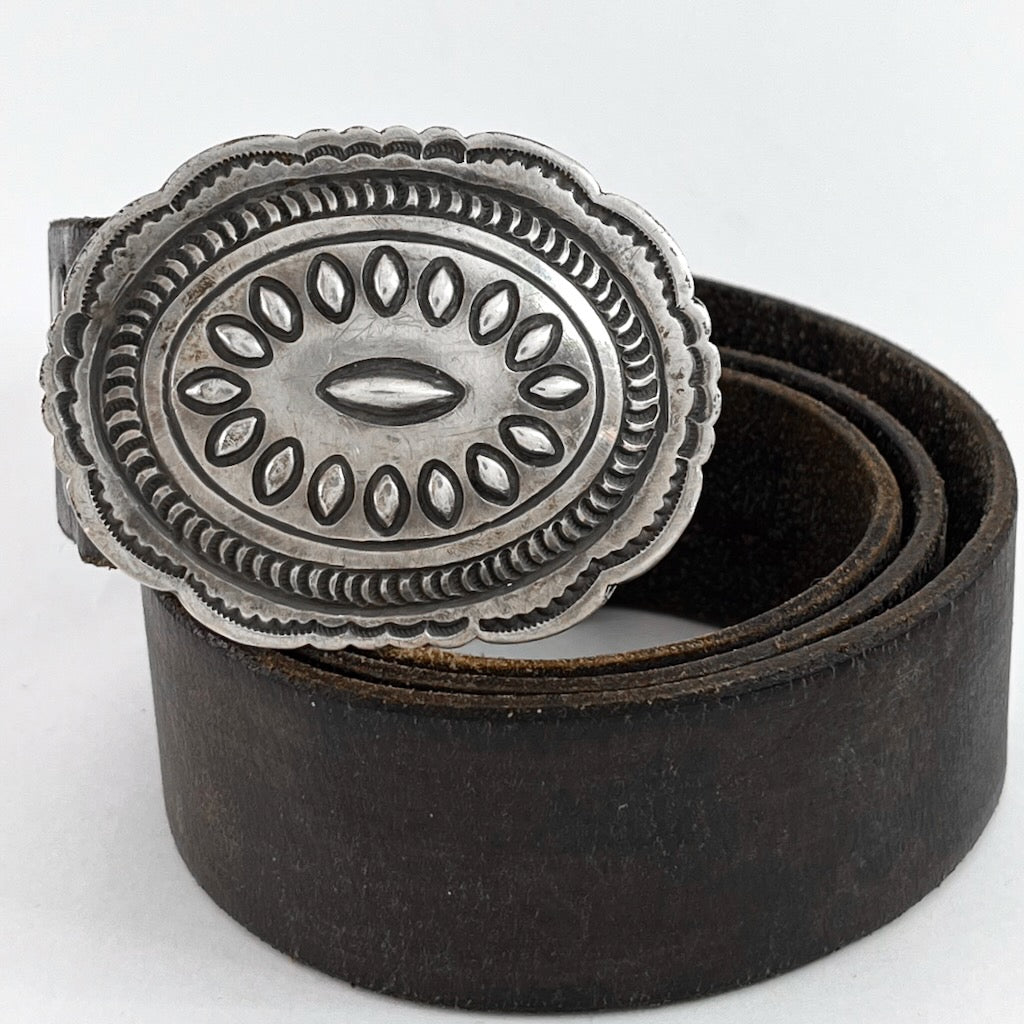 Heavy Vintage Sterling Silver Buckle