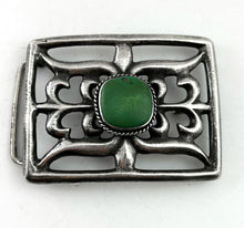 Load image into Gallery viewer, Vintage Sterling Buckle With Cerrillos Turquoise
