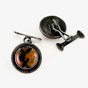 Vintage Petrified Wood Cufflinks