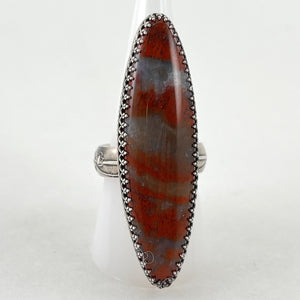 Petrified Wood Ring<br>By Nathan Lefthand<br>Size: 8.5