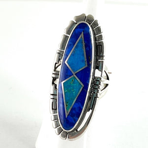 Lapis & Turquoise Inlay<br>By Gilbert Nelson<br>Size: 7.5