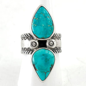 Fox Turquoise Ring<br>By Jesse Robbins<br>Size: 9