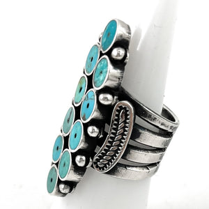 Ten Stone Bead Ring<br>By Mike French<br>Size: 6.5