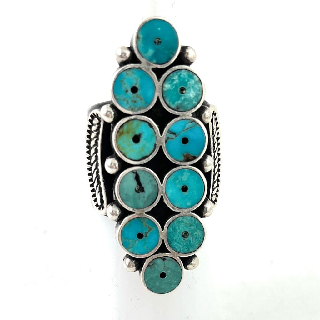 Ten Stone Bead Ring<br>By Mike French<br>Size: 6.5