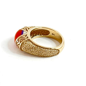 Gold Inlay Ring<br>By James Little<br>Size: 6.5