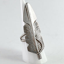 Load image into Gallery viewer, Sterling Silver Feather Ring&lt;br&gt;By Chris Charley&lt;br&gt;Size: 8
