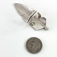 Load image into Gallery viewer, Sterling Silver Feather Ring&lt;br&gt;By Chris Charley&lt;br&gt;Size: 8
