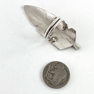 Sterling Silver Feather Ring<br>By Chris Charley<br>Size: 8