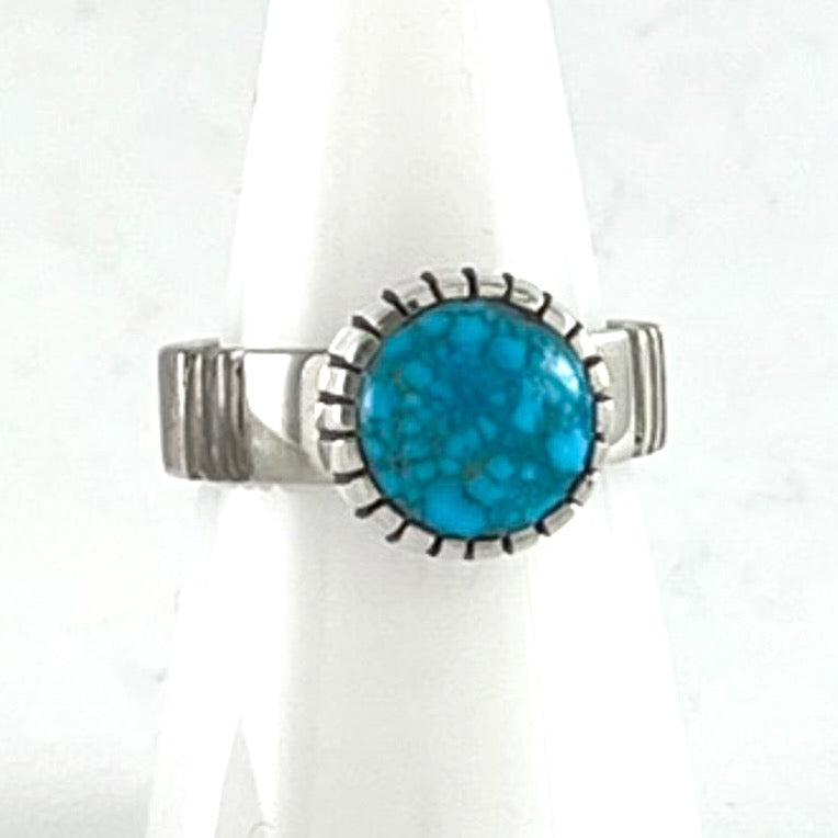 Kingman Turquoise Ring<br>By Craig Agoodie<br>Size: 8