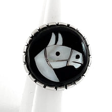 Load image into Gallery viewer, Inlaid Horse Ring<br>Size: 7.5
