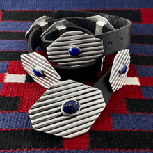 Load image into Gallery viewer, Lapis &amp; Sterling Concho Belt<br>By Dennis Bird
