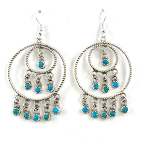 Textured Hoops With Drops<br>By Mike Bitsie