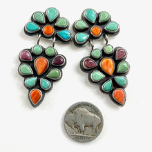 Load image into Gallery viewer, Vintage Multi Stone Earrings&lt;br&gt;By Oscar Betz
