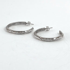 Stamped Sterling Hoops
