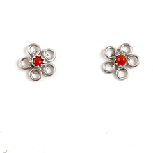 Load image into Gallery viewer, Coral Flower Power Studs&lt;br&gt;By Sylvia Chee
