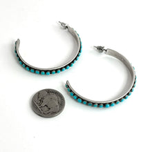 Load image into Gallery viewer, Sleeping Beauty Half Hoops<br>By Lois Tzunie
