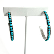 Load image into Gallery viewer, Sleeping Beauty Half Hoops<br>By Lois Tzunie
