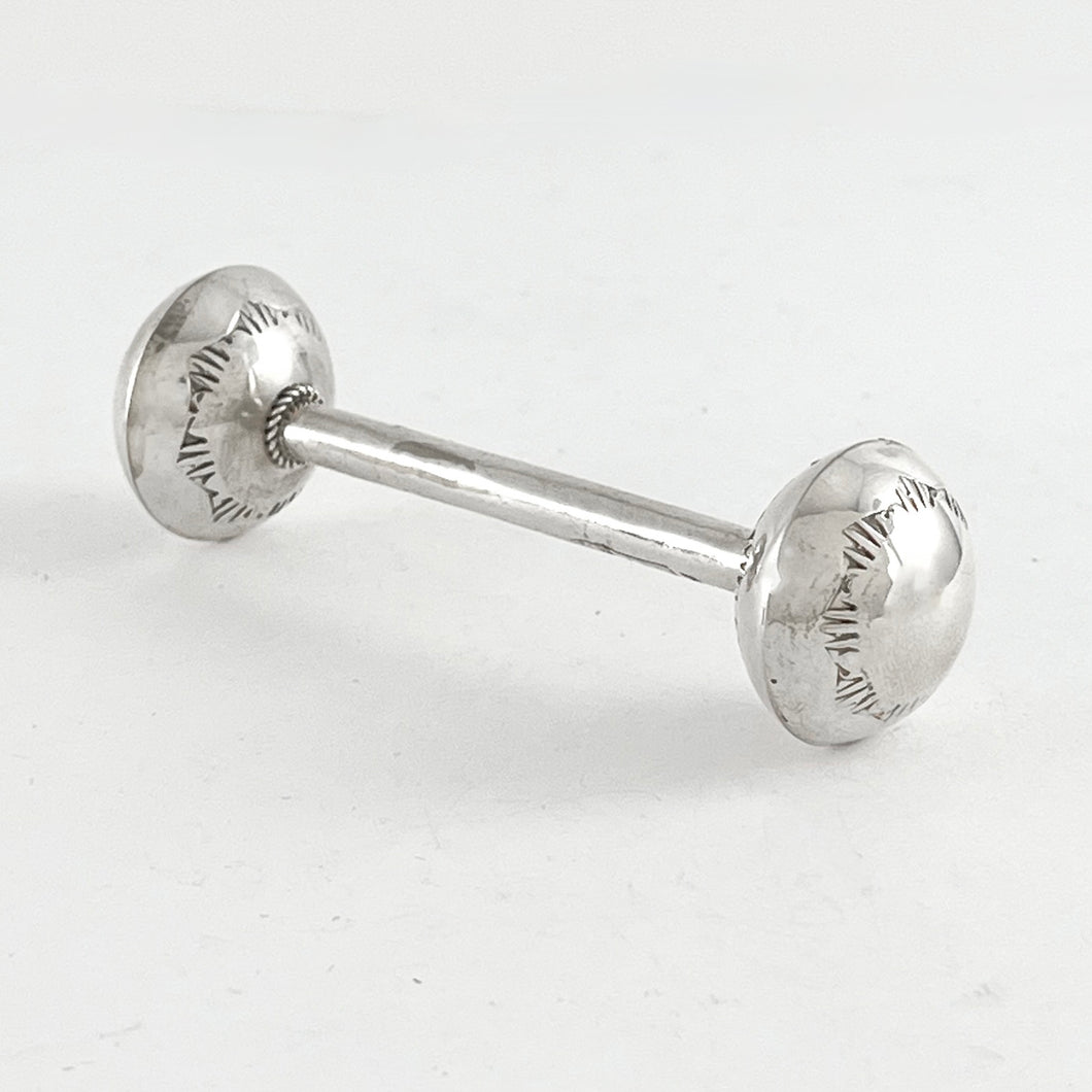 Small Silver Baby Rattle<br>By Monica Smith