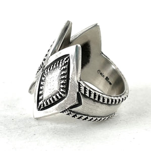 Ingot Silver Ring<br>By Perry Shorty<br>Size: 11