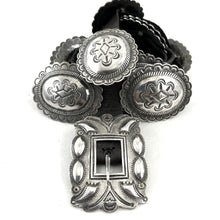 Load image into Gallery viewer, Vintage All Silver Concho Belt
