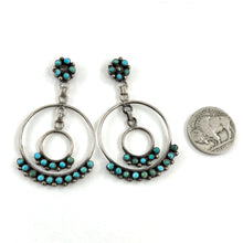 Load image into Gallery viewer, Vintage Zuni Petit Point Hoops
