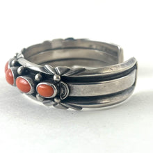 Load image into Gallery viewer, Coral Row Bracelet&lt;br&gt;By Harry H. Begay
