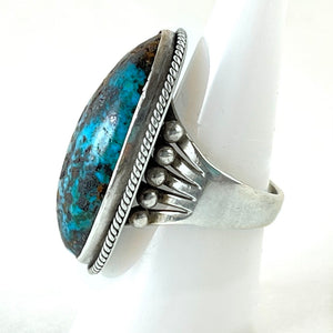 Large Bisbee Ring<br>By Perry Shorty<br>Size: 8.5