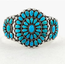 Load image into Gallery viewer, Exquisite Vintage Zuni Cluster Bracelet
