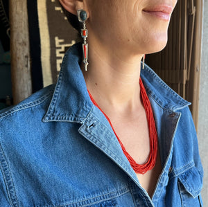 Bisbee & Coral Earrings<br>By Don Supplee