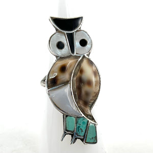 Vintage Owl Ring<br>Size: 6.5