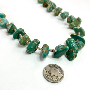 Vintage Turquoise  Nugget Necklace
